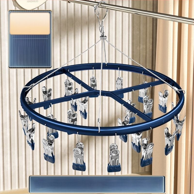 Džiovinimo klipsai – Aliuminio lydinio kojinių klipsai su nerūdijančio plieno komponentais, 50 vnt., skirtas apatiniam drabužiui, kojinėms, šalikams ir kaklaraiščiams, prekinis ženklas Heron