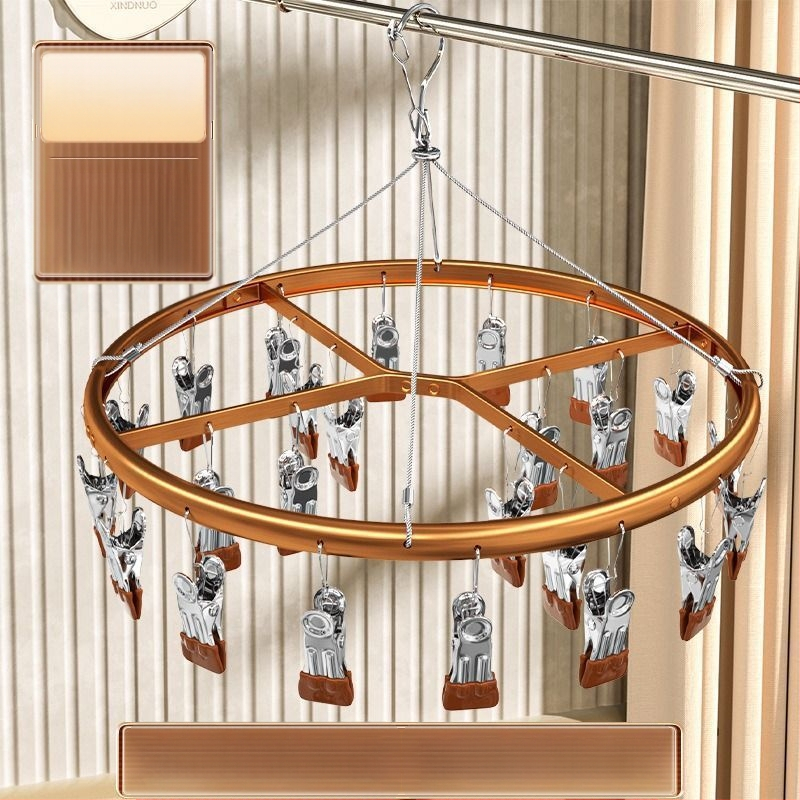 Džiovinimo klipsai – Aliuminio lydinio kojinių klipsai su nerūdijančio plieno komponentais, 50 vnt., skirtas apatiniam drabužiui, kojinėms, šalikams ir kaklaraiščiams, prekinis ženklas Heron