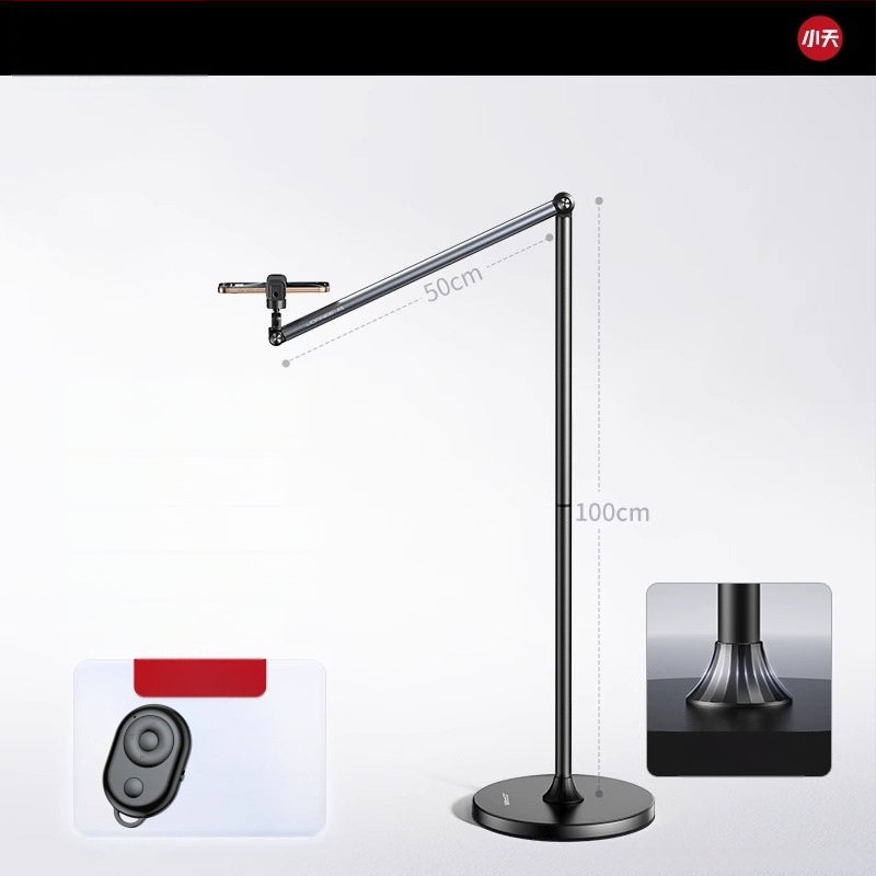 Tiešraides statīvs mobilajiem tālruņiem un planšetēm – alumīnijs, universāls, grīdas statīvs vertikālai uzņemšanai