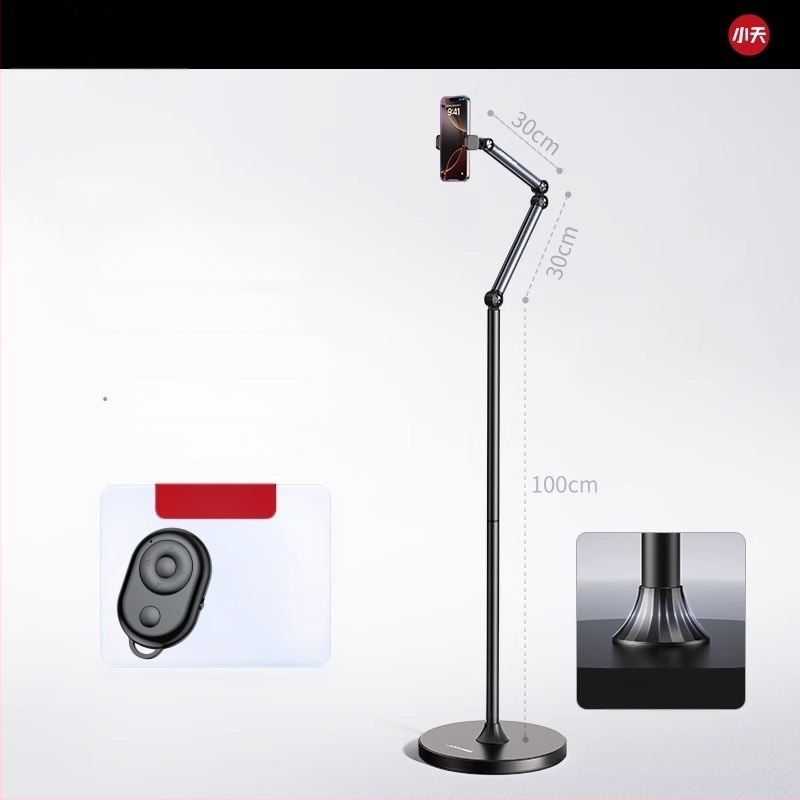 Tiešraides statīvs mobilajiem tālruņiem un planšetēm – alumīnijs, universāls, grīdas statīvs vertikālai uzņemšanai