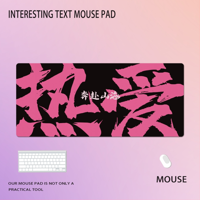 Nagy egérpad természetes gumi anyagból, csúszásmentes felület, hőtranszfer nyomtatás, logó nyomtatva