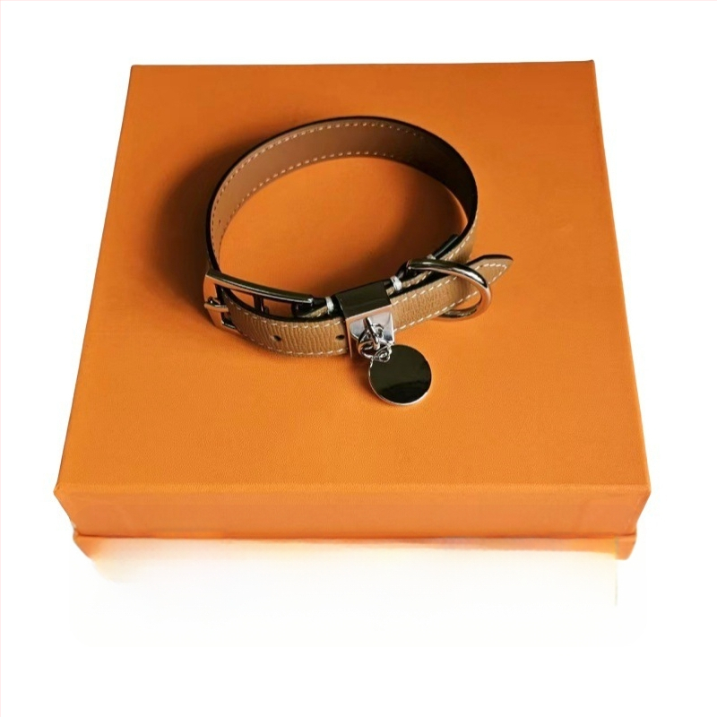 Mājdzīvnieku kaklasaite (sunim un kaķim) – āda, ādas tekstūra, INS stils, universāla lietošana