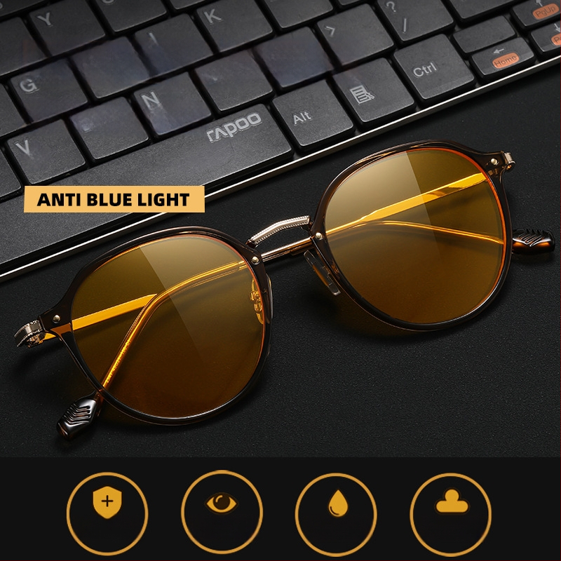 TR90 sinise valguse vastu prillid, ülilihtsad, postoperatiivse taastumise jaoks, metallraam, 1.8 mm sünteetilised läätsed, 77% valguse läbilaskvus, mudel 2347