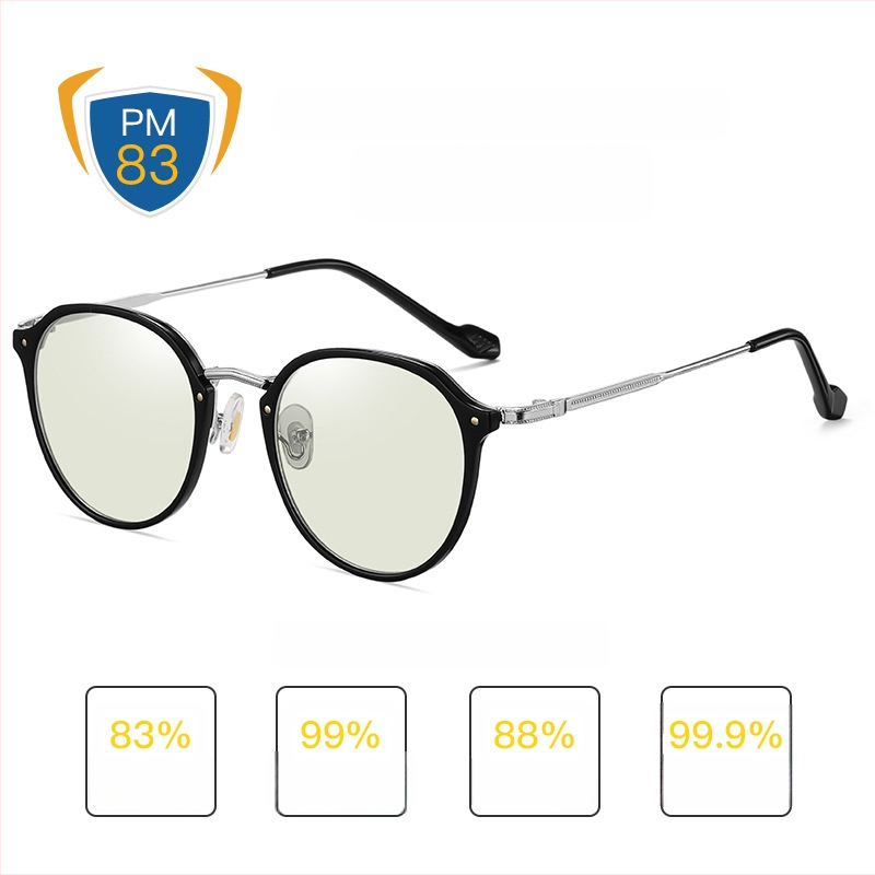 TR90 sinise valguse vastu prillid, ülilihtsad, postoperatiivse taastumise jaoks, metallraam, 1.8 mm sünteetilised läätsed, 77% valguse läbilaskvus, mudel 2347