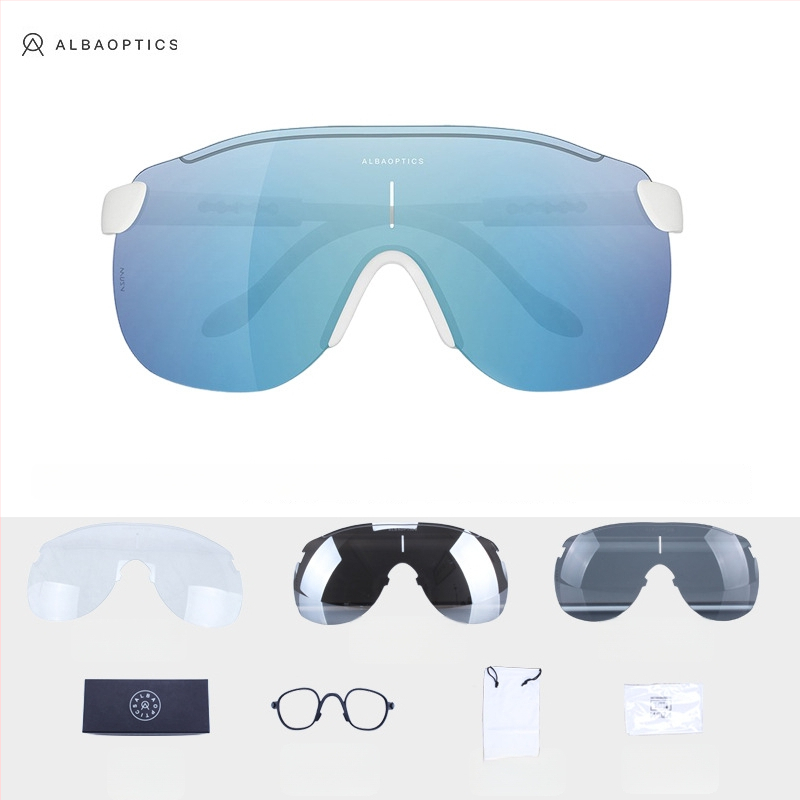 Stratos dvira akiniai – keičiami lęšiai, suderinami su dioptrijos akiniais, su galvos juosta, TR90, unisex