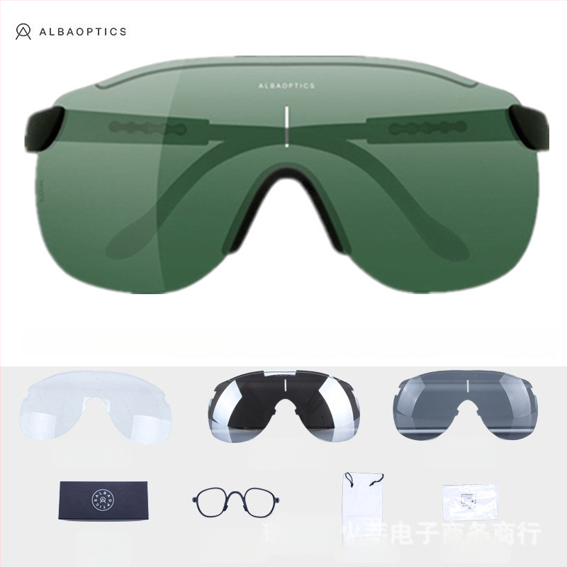 Stratos dvira akiniai – keičiami lęšiai, suderinami su dioptrijos akiniais, su galvos juosta, TR90, unisex