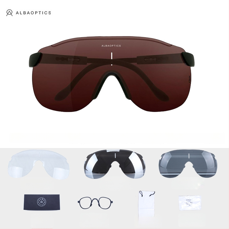 Stratos dvira akiniai – keičiami lęšiai, suderinami su dioptrijos akiniais, su galvos juosta, TR90, unisex