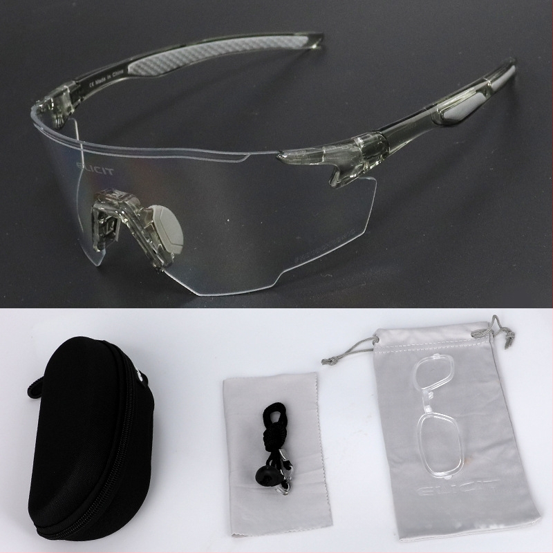 Ochelari pentru ciclism ELICIT E0605 TR90, unisex, cu pernuțe nazale reglabile și compatibilitate cu ochelari cu dioptrii