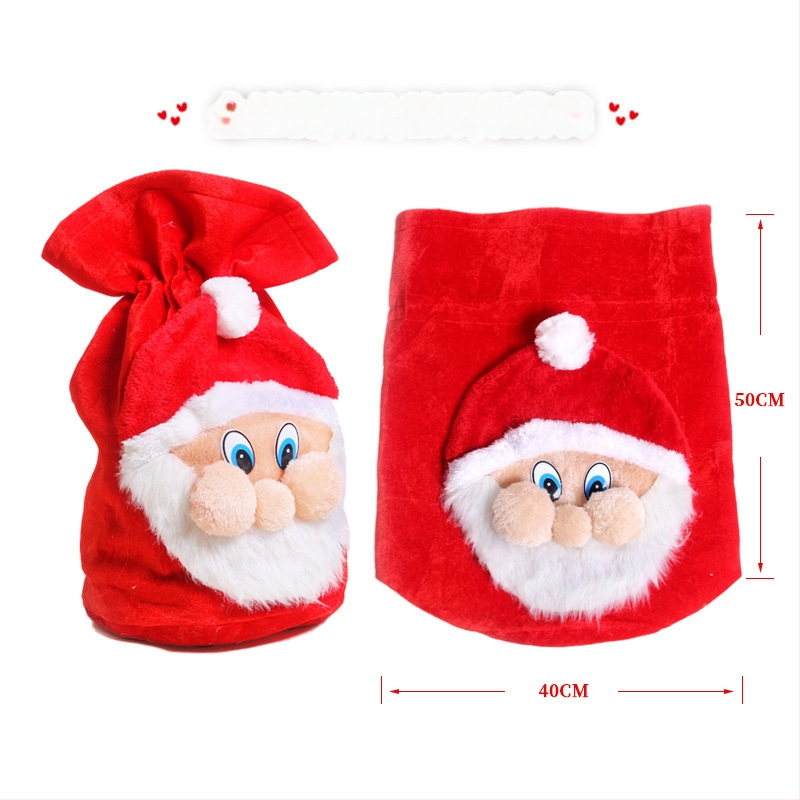 Αξεσουάρ κοστουμιού Άγιου Βασίλη: σετ γενειάδας και περούκας, κουδουνάκι χειρός, τσάντα μήλου για δώρα, τσάντα γλυκισμάτων