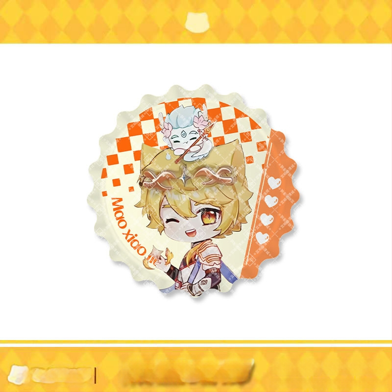 Σήμα γάτας σμάλτο – Mirror Series της Qimaojun: μοτίβα Xiaojiu, Xiaotian, Wushuang, Skylark, Bat; Μικτά υλικά; Συσκευασία PP σακούλα; Anime merchandise