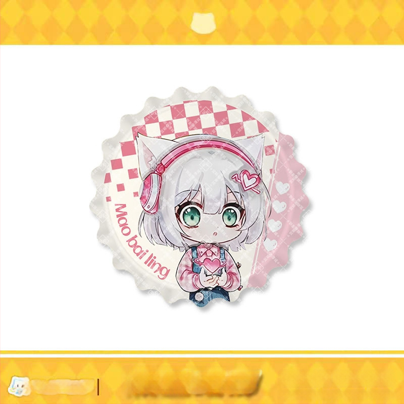 Σήμα γάτας σμάλτο – Mirror Series της Qimaojun: μοτίβα Xiaojiu, Xiaotian, Wushuang, Skylark, Bat; Μικτά υλικά; Συσκευασία PP σακούλα; Anime merchandise