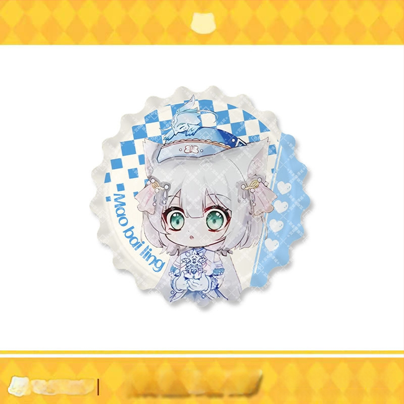 Σήμα γάτας σμάλτο – Mirror Series της Qimaojun: μοτίβα Xiaojiu, Xiaotian, Wushuang, Skylark, Bat; Μικτά υλικά; Συσκευασία PP σακούλα; Anime merchandise