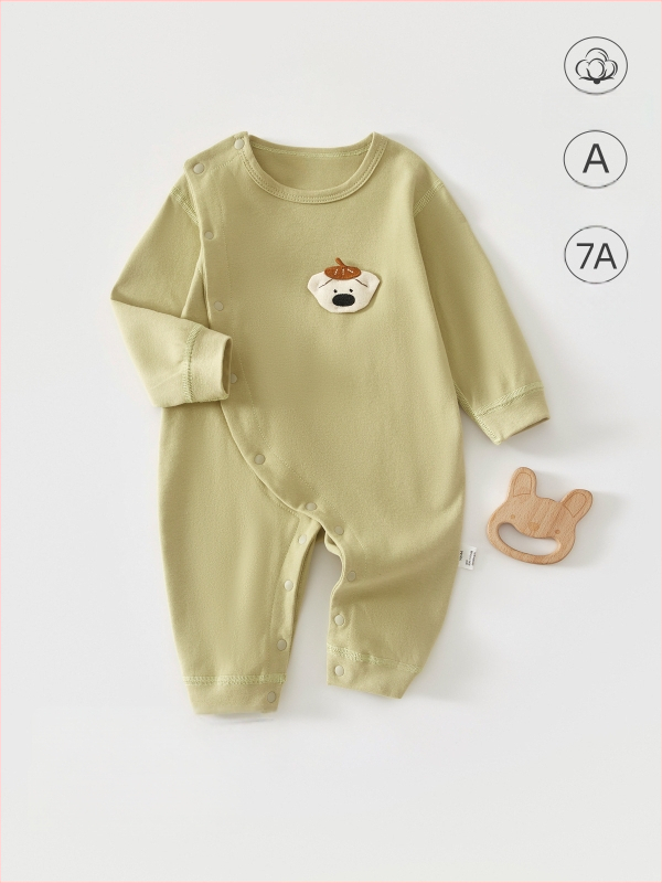 Baba overál – 100% pamut, újszülött, uniszex, hosszú ujjú, elöl gombos zárás, egész éves viseletre