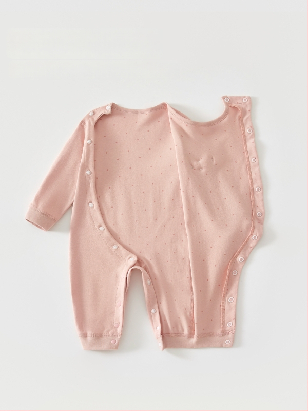 Baba overál – 100% pamut, újszülött, uniszex, hosszú ujjú, elöl gombos zárás, egész éves viseletre