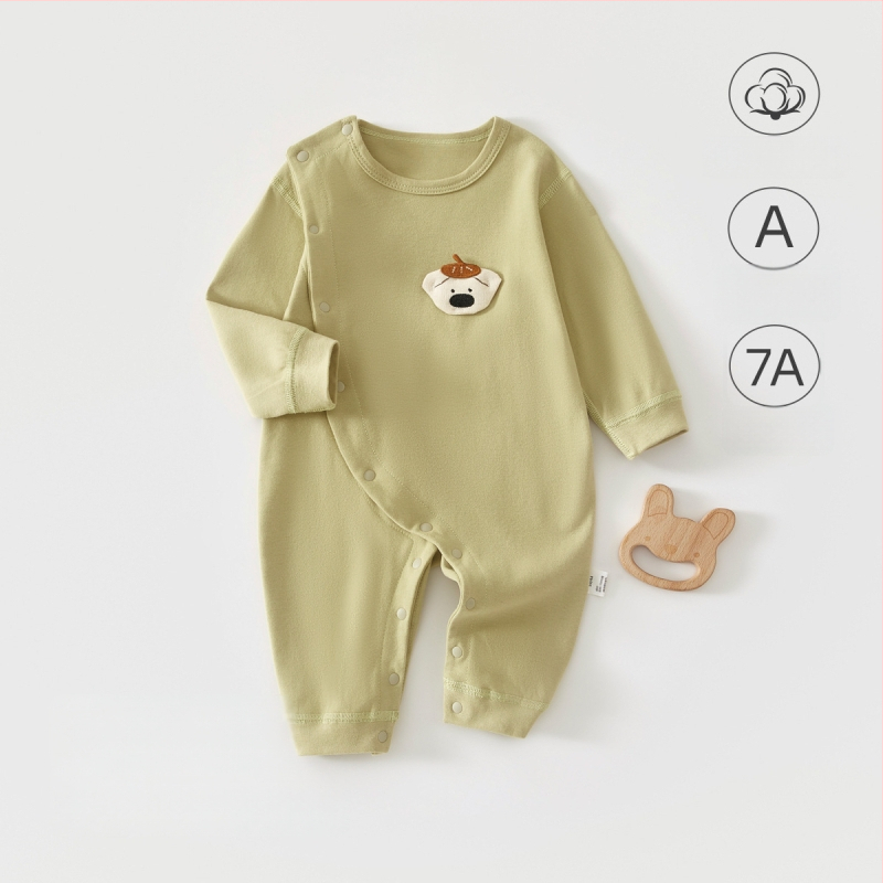 Baba overál – 100% pamut, újszülött, uniszex, hosszú ujjú, elöl gombos zárás, egész éves viseletre