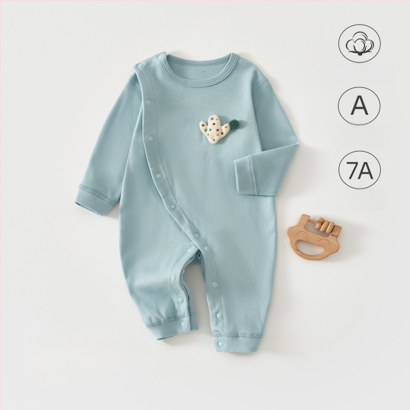 Baba overál – 100% pamut, újszülött, uniszex, hosszú ujjú, elöl gombos zárás, egész éves viseletre