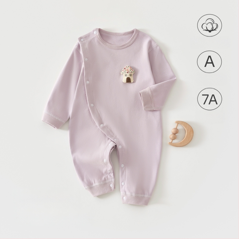 Baba overál – 100% pamut, újszülött, uniszex, hosszú ujjú, elöl gombos zárás, egész éves viseletre