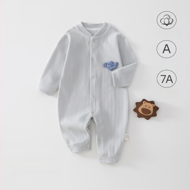 Baba overál – 100% pamut, újszülött, uniszex, hosszú ujjú, elöl gombos zárás, egész éves viseletre