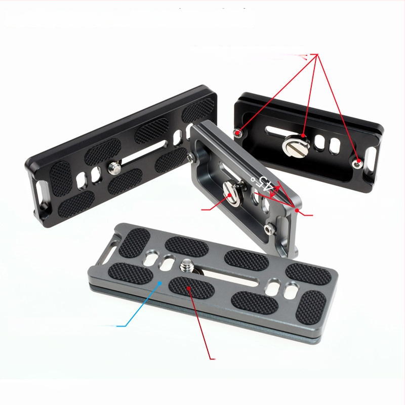 ātrās atbrīvošanas plāksne statīva galvai un kameras pamatnei, alumīnija sakausējums, slodze 6-10 kg, svars 0,08 kg