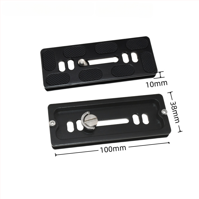 ātrās atbrīvošanas plāksne statīva galvai un kameras pamatnei, alumīnija sakausējums, slodze 6-10 kg, svars 0,08 kg