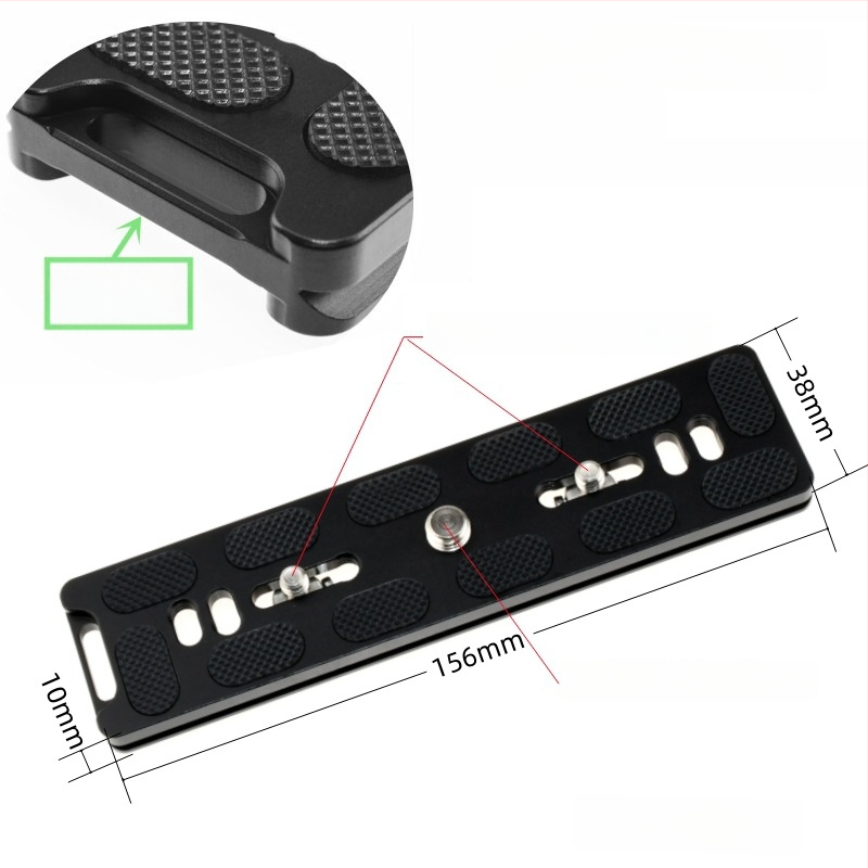 ātrās atbrīvošanas plāksne statīva galvai un kameras pamatnei, alumīnija sakausējums, slodze 6-10 kg, svars 0,08 kg