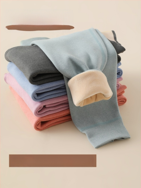 Bērnu termopantāni ar flīsa oderi, augsta josta, ziemas/rudens, poliester 91,7%