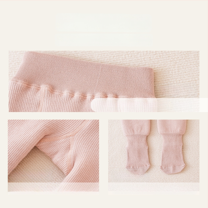 Леггинси за момичета с подплатен флис, средна талия и ластичен пояс, есенно-зимни, полиестер 75%, корейски стил