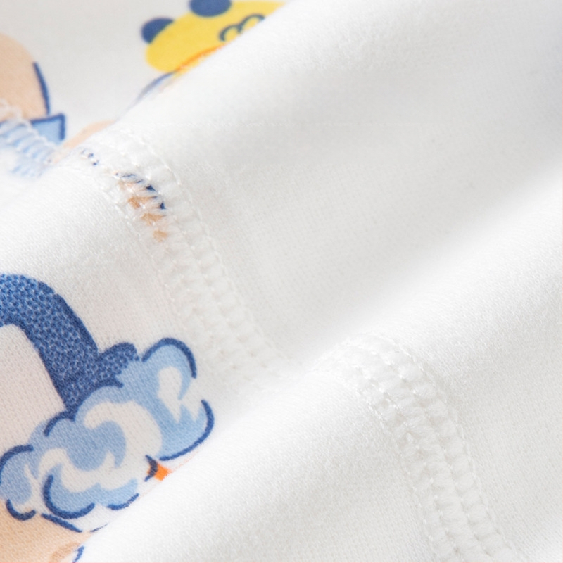 Bērnu kokvilnas nakts bikses ar karikatūru dzīvnieku rakstu, universālas, 100% kokvilna, vidējā josta, piemērotas pavasarim un rudenim