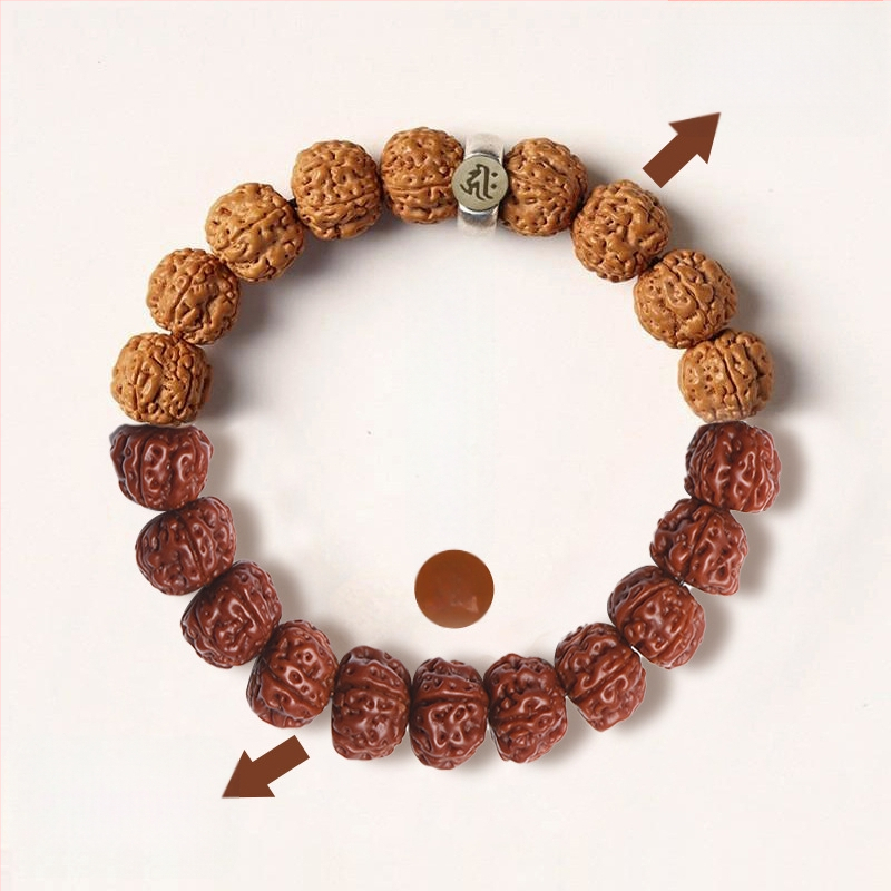 Vajra Bodhi käevõru Rudraksha helmestega, kaksteist zodiaki märgid, käsitöö, rahvuslik stiil