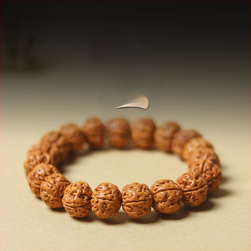 Vajra Bodhi käevõru Rudraksha helmestega, kaksteist zodiaki märgid, käsitöö, rahvuslik stiil