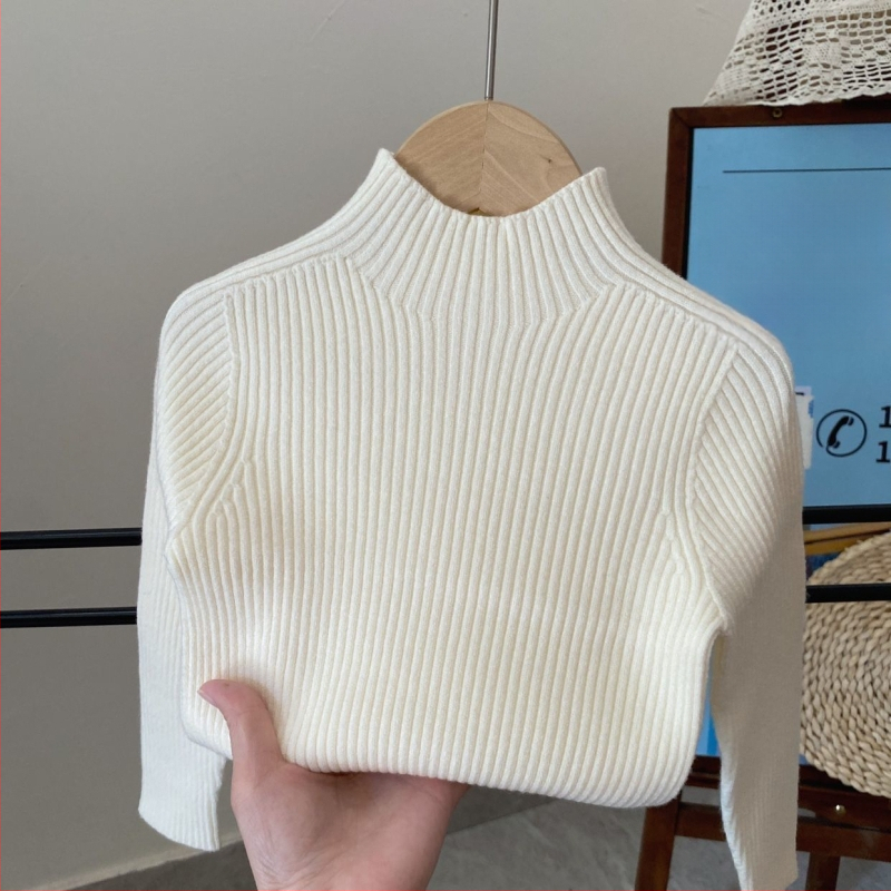 Bērnu bezšuvju džemperis ar augstu apkakli – Akrils 85-90%, vecuma diapazons 3-8 gadi, Universāls, Zima/Pavasaris/Rudens