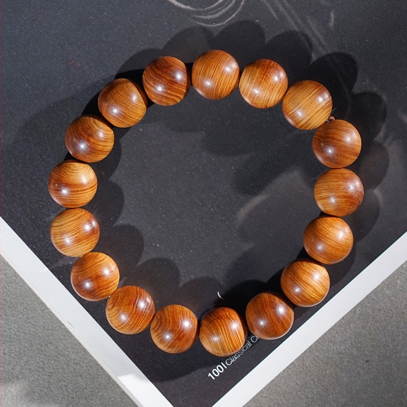 Thuja puidust Buddha helmestega käevõru, etnilise stiiliga, käsitöö ja poleerimisega, kevad 2024 väljaanne, sobib ärikingituseks