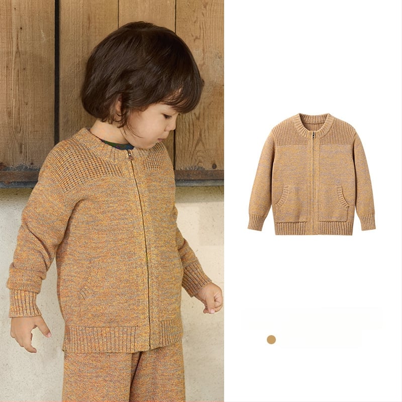 Bērnu adīta kapucēta džemperis ar rāvējslēdzēju, truša kažokāds, piemērots zīdaiņiem 0–1 gadam, rudens