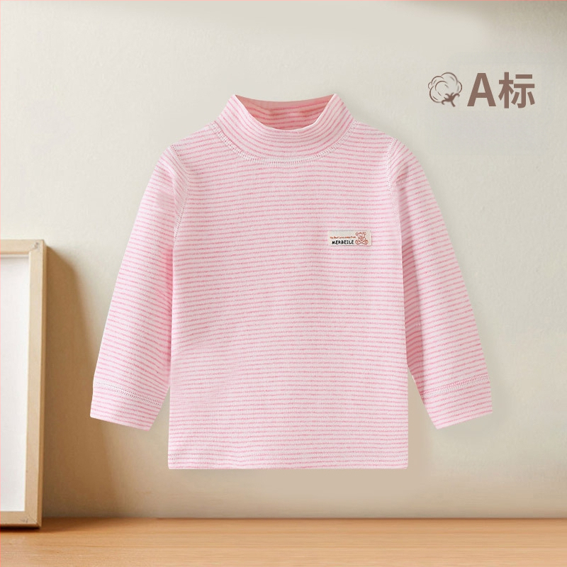 Bērnu pamata garā krekliņš ar vidēji augstu kaklu ziemai, universāls, vecums 1–3 gadi, 95% kokvilnas