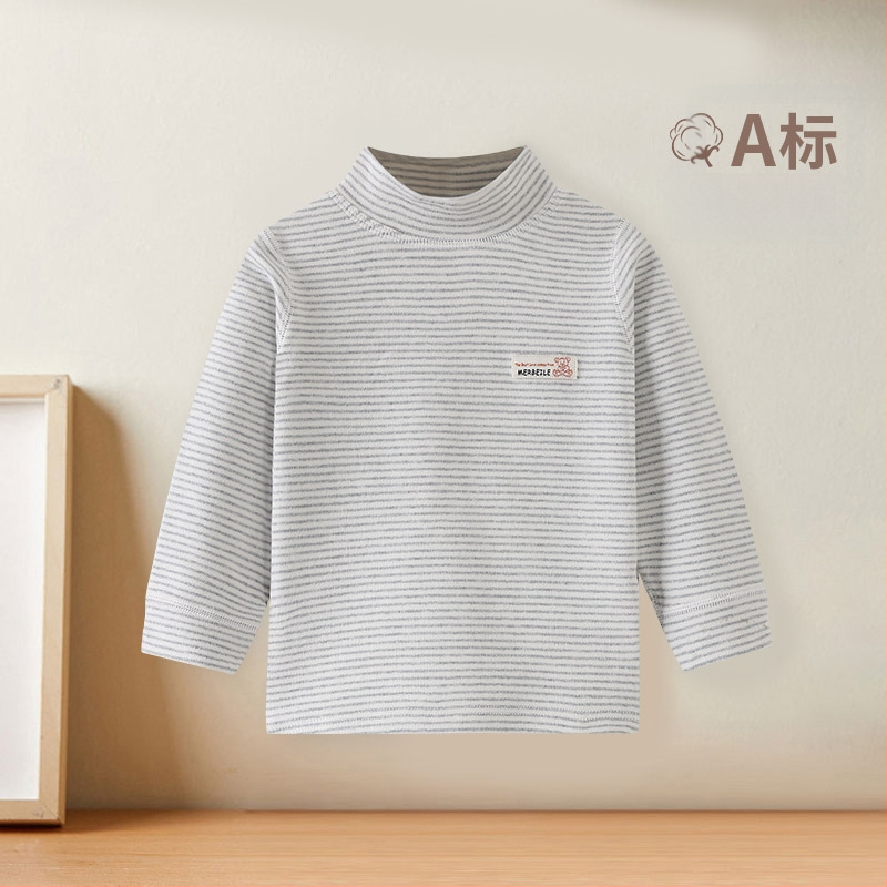 Bērnu pamata garā krekliņš ar vidēji augstu kaklu ziemai, universāls, vecums 1–3 gadi, 95% kokvilnas