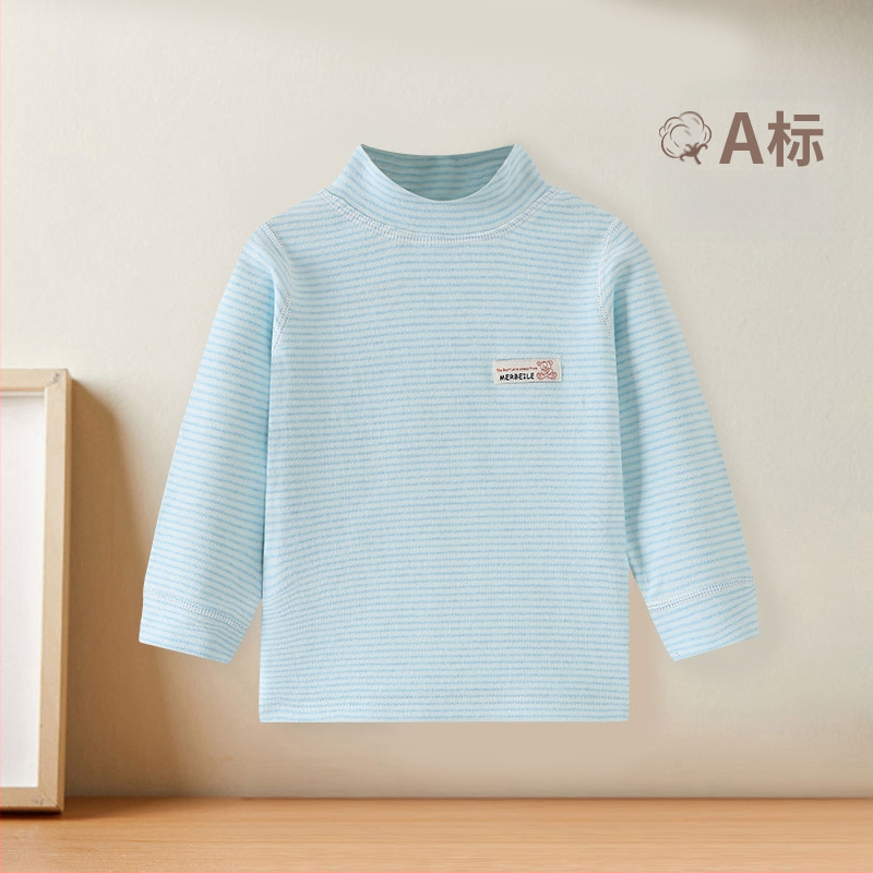 Bērnu pamata garā krekliņš ar vidēji augstu kaklu ziemai, universāls, vecums 1–3 gadi, 95% kokvilnas