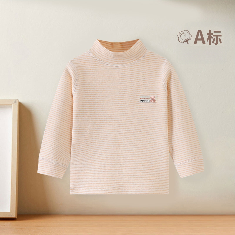 Bērnu pamata garā krekliņš ar vidēji augstu kaklu ziemai, universāls, vecums 1–3 gadi, 95% kokvilnas