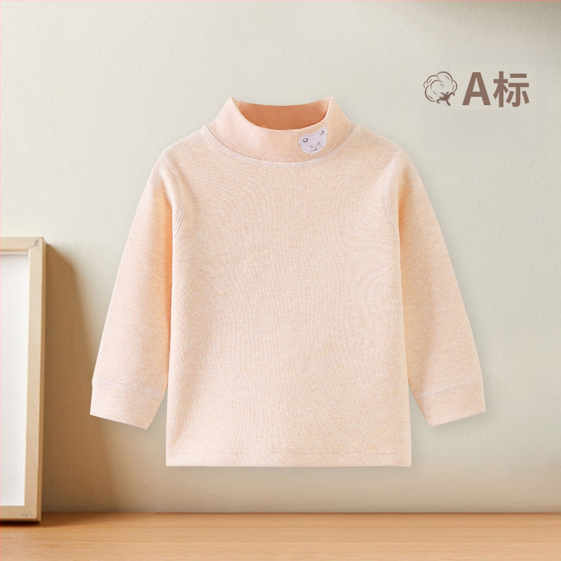 Bērnu pamata garā krekliņš ar vidēji augstu kaklu ziemai, universāls, vecums 1–3 gadi, 95% kokvilnas