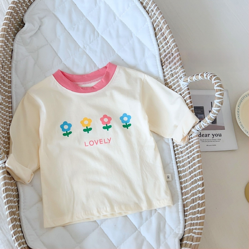 Bērnu garās piedurknes T-krekls, 100% kokvilna, karikatūras raksts, mīksta apdare, apaļš kakls, pavasaris–rudens