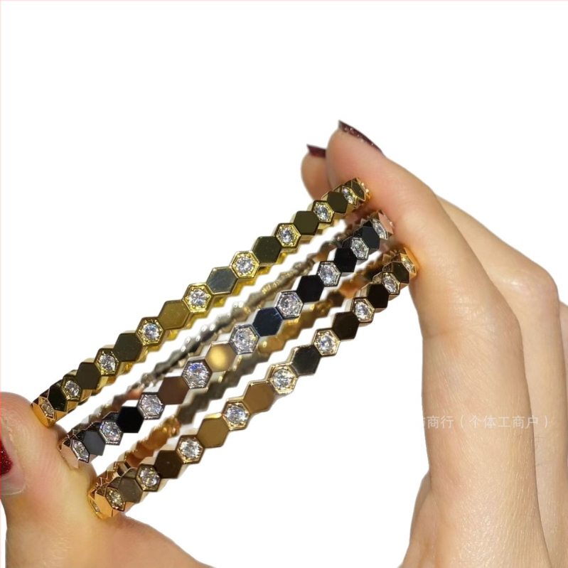 Aproces ar bišu šūnu rakstu, sakausējums, Seiko virsma, 9 g, Ins stils, rokas aksesuārs