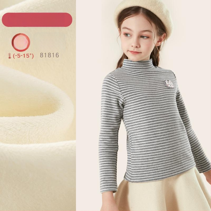 Meitenēm garām piedurknēm kokvilnas T-krekls, 95% kokvilna, vecuma grupas 3–8 un 8+, pavasaris un rudens, drošības klase A