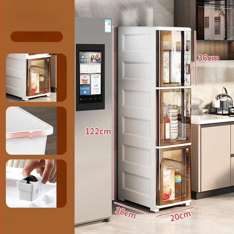 Peng Chao uzglabāšanas skapis, PP materiāls, uz grīdas montāža, modelis 2020, vienkāršs un moderns stils