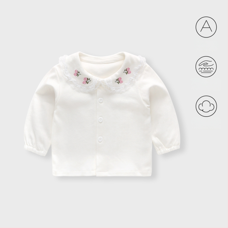 Unisex bērnu T-krekls ar garām piedurknēm, apaļas kakla līnija, 90% kokvilna, Korejas stils