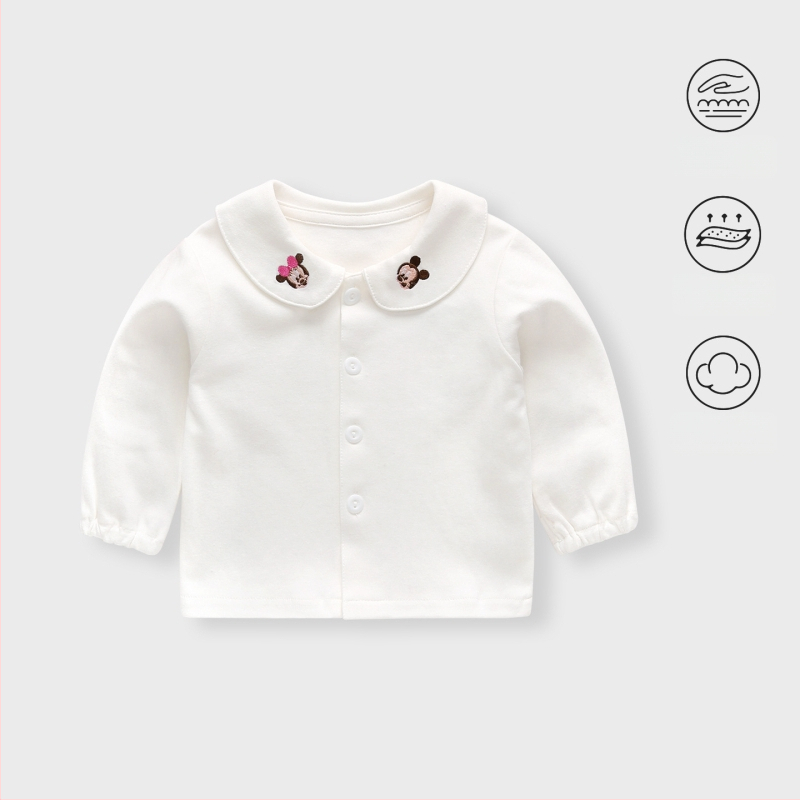 Unisex bērnu T-krekls ar garām piedurknēm, apaļas kakla līnija, 90% kokvilna, Korejas stils