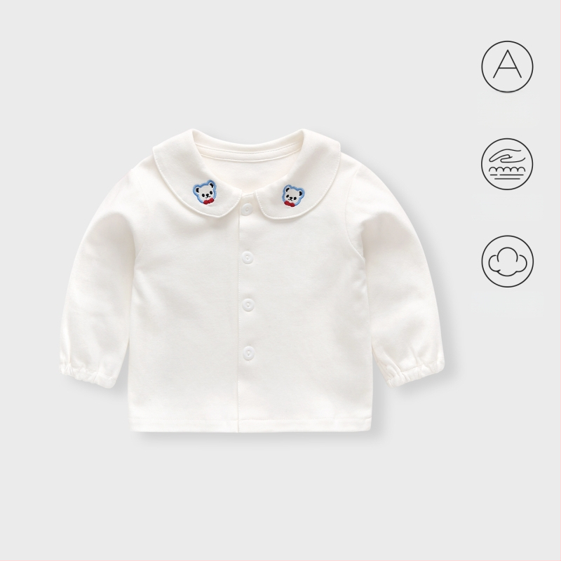 Unisex bērnu T-krekls ar garām piedurknēm, apaļas kakla līnija, 90% kokvilna, Korejas stils