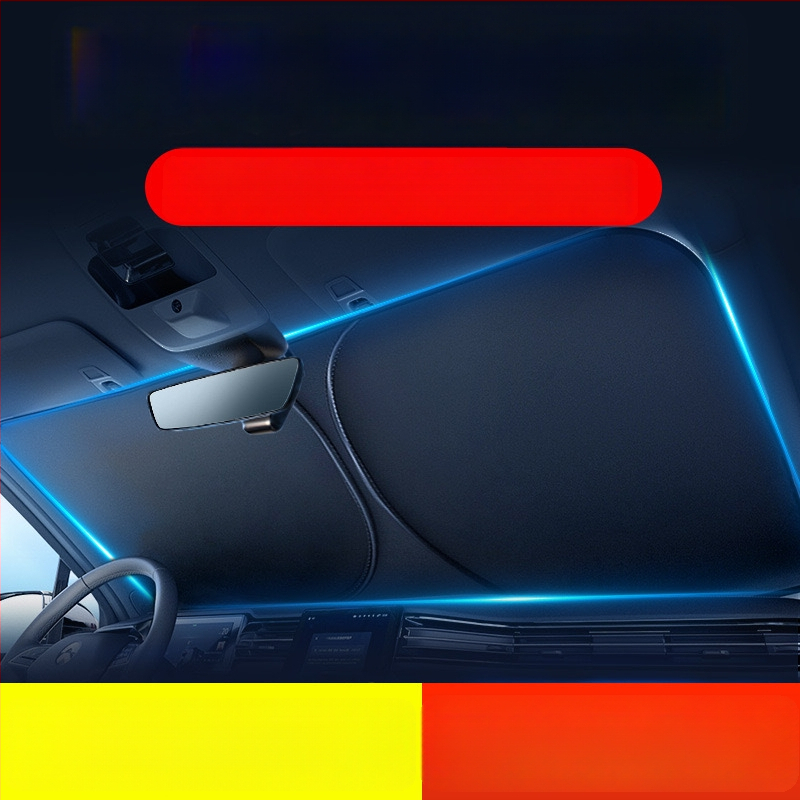 Automobilska sjenila za sunce s titanij-srebrnom tkaninom, ugrađena instalacija, univerzalna prilagodba, moguć ispis logotipa, jednostavan stil