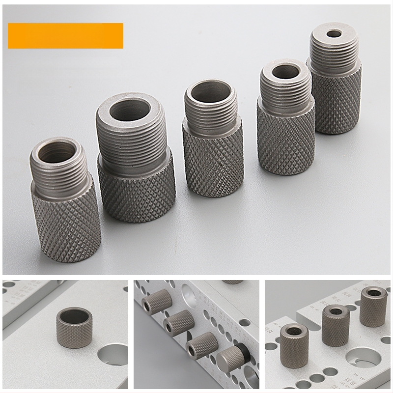 Trīs vienā rīks caurumu urbšanai un koka dībeļu pozicionēšanai, nerūsējošais tērauds, 1 komplekts, 4-15 diapazons, New Wu Tools, mājas lietošanai