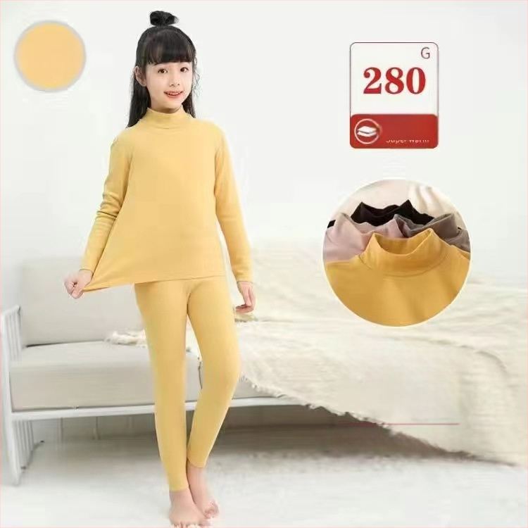 Bērnu kokvilnas silts bāzes top ar fleece iekšējo oderi, apaļš kakls, bez kapuces, ziemas apģērbs