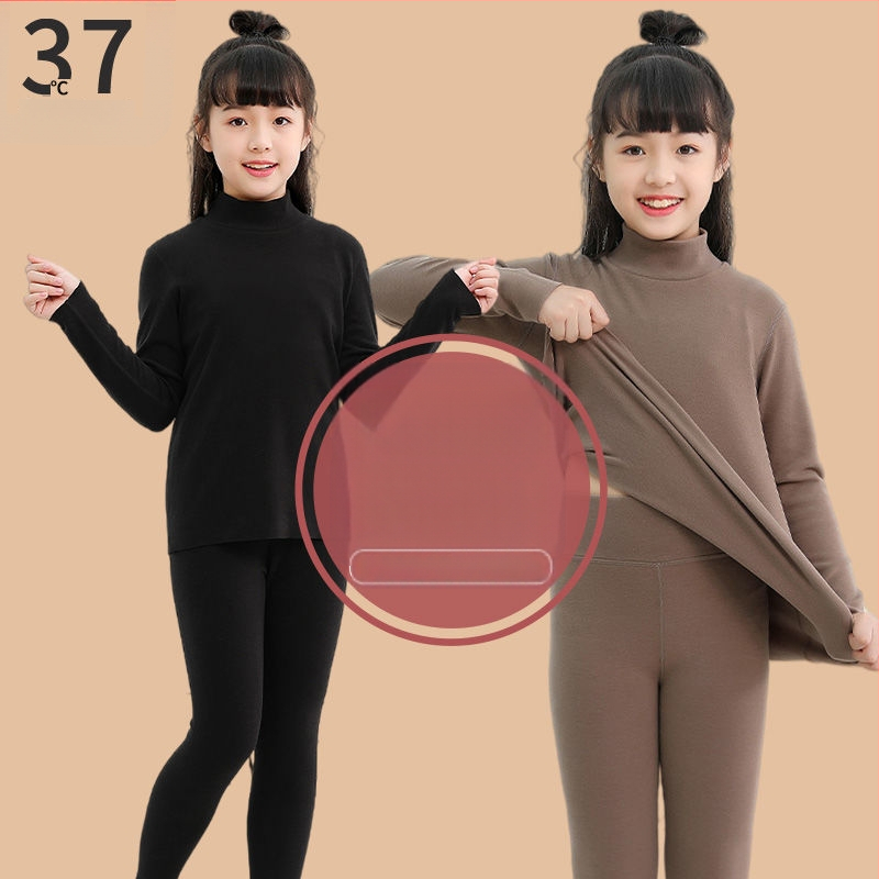 Bērnu kokvilnas silts bāzes top ar fleece iekšējo oderi, apaļš kakls, bez kapuces, ziemas apģērbs