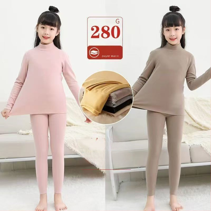 Bērnu kokvilnas silts bāzes top ar fleece iekšējo oderi, apaļš kakls, bez kapuces, ziemas apģērbs